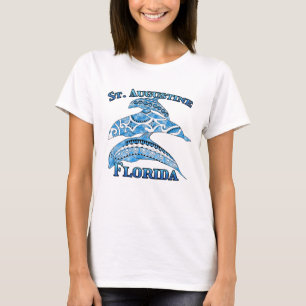 Sint Augustine Florida Vacation Tribal Dolphins T-shirt