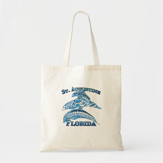 Sint Augustine Florida Vacation Tribal Dolphins Tote Bag (Voorkant)