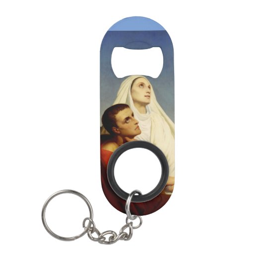 Sint Augustinus en Sint Monica Mini Flessenopener (Voorkant)