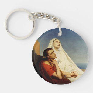 Sint Augustinus en Sint Monica Sleutelhanger