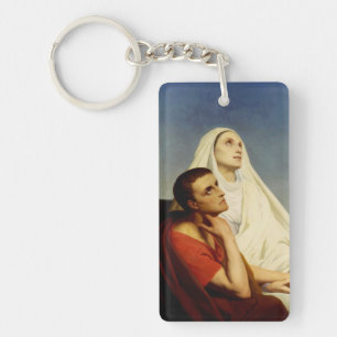 Sint Augustinus en Sint Monica Sleutelhanger