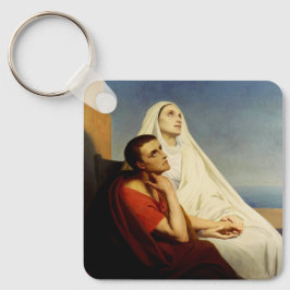 Sint Augustinus en Sint Monica Sleutelhanger