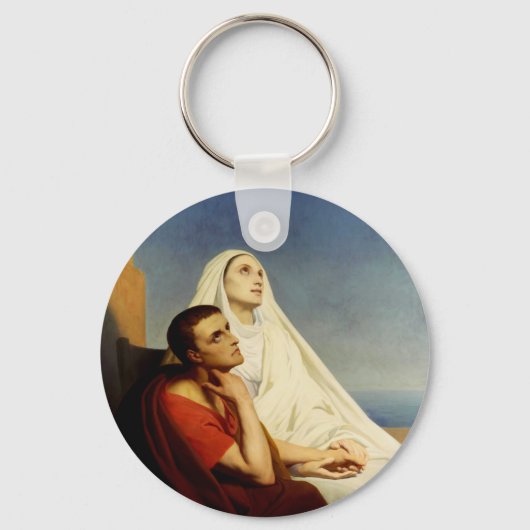 Sint Augustinus en Sint Monica Sleutelhanger (Voorkant)