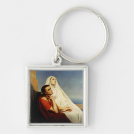 Sint Augustinus en Sint Monica Sleutelhanger