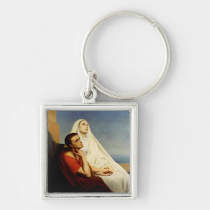 Sint Augustinus en Sint Monica Sleutelhanger
