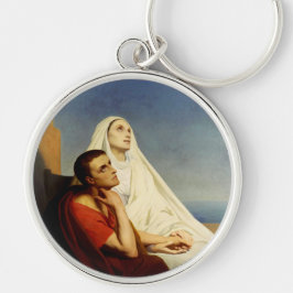 Sint Augustinus en Sint Monica Sleutelhanger