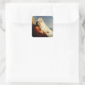 Sint Augustinus en Sint Monica Vierkante Sticker (Tas)