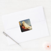 Sint Augustinus en Sint Monica Vierkante Sticker (Envelop)