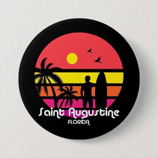  Sint Augustinus Florida Ronde Button 7,6 Cm (Voorkant)
