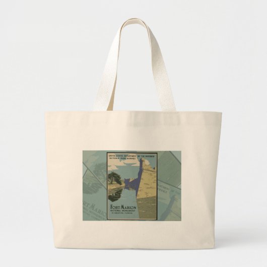 Sint-Augustinus Florida Spaans Poster van de Fort  Grote Tote Bag (Voorkant)