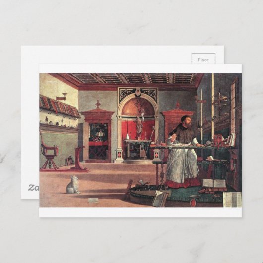 Sint Augustinus in zijn studie - Vittore Carpaccio Briefkaart (Voorkant / Achterkant)
