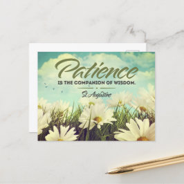 Sint Augustinus Inspirerend citaat "Patience" Briefkaart