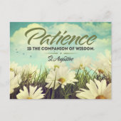 Sint Augustinus Inspirerend citaat "Patience" Briefkaart (Voorkant)