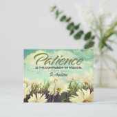 Sint Augustinus Inspirerend citaat "Patience" Briefkaart (Staand voorkant)