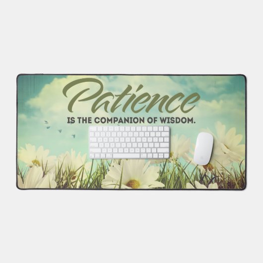 Sint Augustinus Inspirerend citaat "Patience" Bureaumat (Keyboard & Muis)