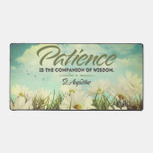 Sint Augustinus Inspirerend citaat "Patience" Bureaumat (Voorkant)