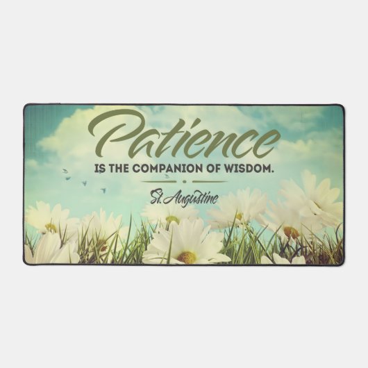 Sint Augustinus Inspirerend citaat "Patience" Bureaumat (Voorkant)