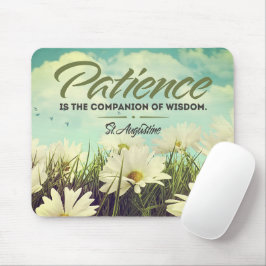 Sint Augustinus Inspirerend citaat "Patience" Muismat