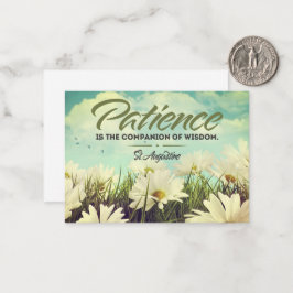 Sint Augustinus Inspirerend citaat "Patience" Notitiekaartje