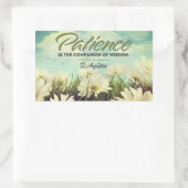 Sint Augustinus Inspirerend citaat "Patience" Rechthoekige Sticker (Tas)