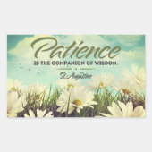 Sint Augustinus Inspirerend citaat "Patience" Rechthoekige Sticker (Voorkant)