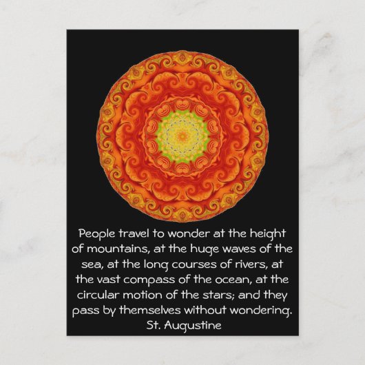 Sint Augustinus-reisavontuurcitaat Briefkaart (Voorkant)