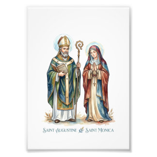 Sint Augustinus & Sint Monica Foto Afdruk