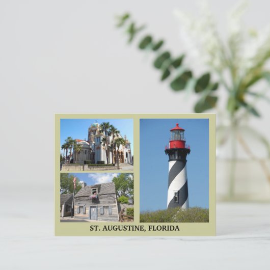 Sint-Augustinus Toeristische Sites Briefkaart (Staand voorkant)