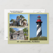 Sint-Augustinus Toeristische Sites Briefkaart (Voorkant / Achterkant)