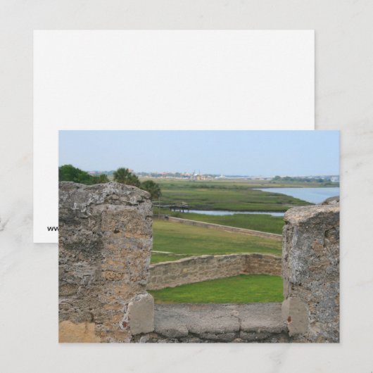 Sint-Augustinus-uitzicht uit het kasteel Briefkaart (Voorkant / Achterkant)