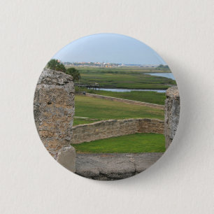 Sint-Augustinus-uitzicht uit het kasteel Ronde Button 5,7 Cm