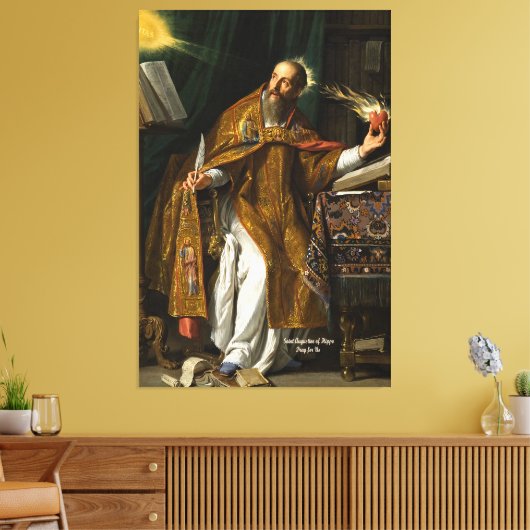 Sint Augustinus van Hippo Canvas Afdruk (Insitu (Woonkamer))