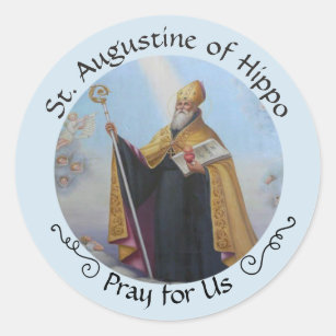 Sint-Augustinus van Hippo FEAST 28 Ronde Sticker