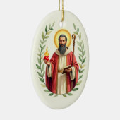 Sint Augustinus van Hippo Gods Vrede en Zegeningen Keramisch Ornament (Rechts)