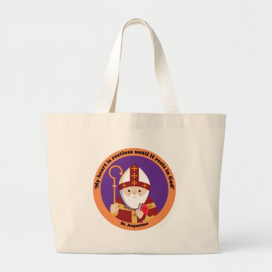 Sint-Augustinus van Hippo Grote Tote Bag (Voorkant)