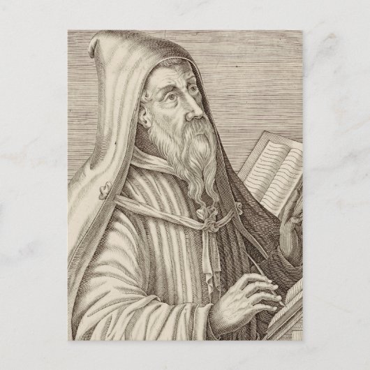 Sint Augustinus van Hippo Kerkleraar Briefkaart (Voorkant)