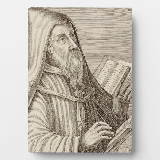 Sint Augustinus van Hippo Kerkleraar Fotoplaat (voorkant)