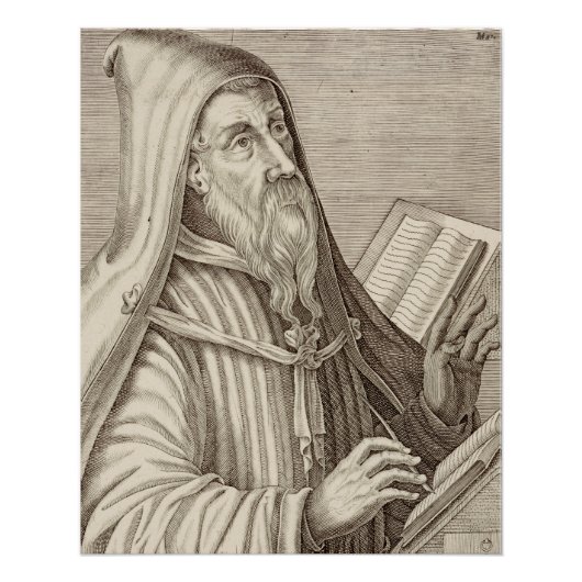 Sint Augustinus van Hippo Kerkleraar Perfect Poster (Voorkant)