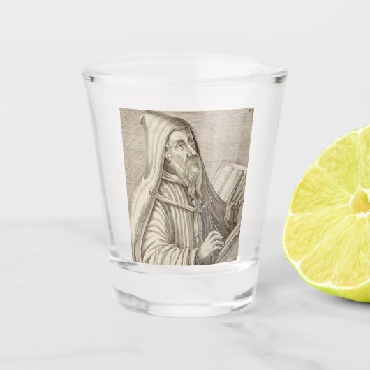 Sint Augustinus van Hippo Kerkleraar Shot Glas (Voorkant)