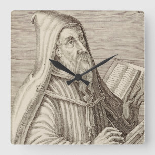 Sint Augustinus van Hippo Kerkleraar Vierkante Klok