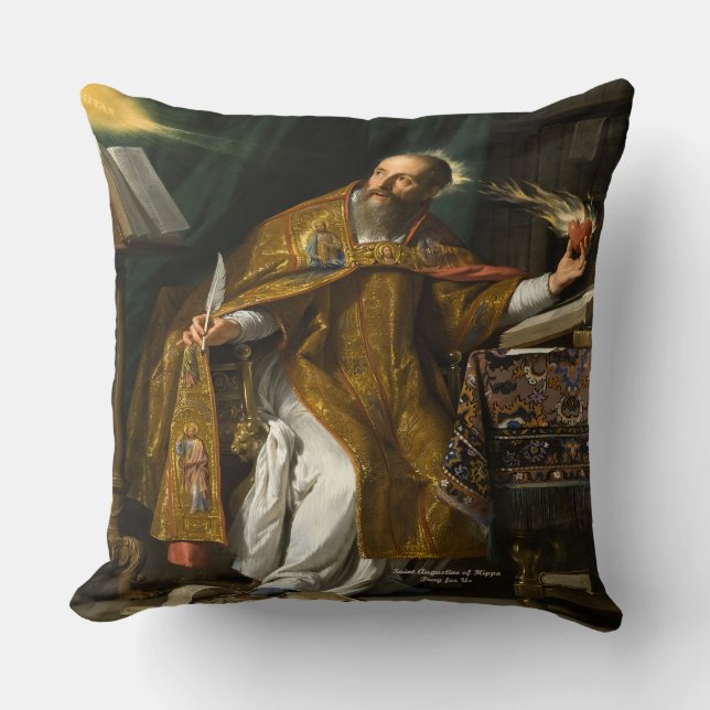 Sint Augustinus van Hippo Kussen (Voorkant)