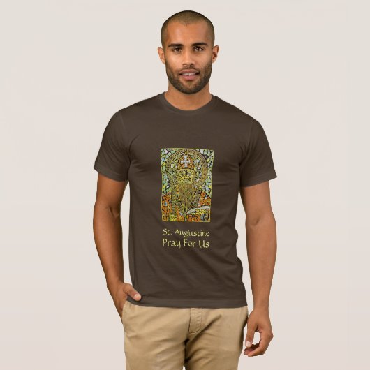 Sint-Augustinus van Hippo-Mannen T-shirt (Voorkant volledig)