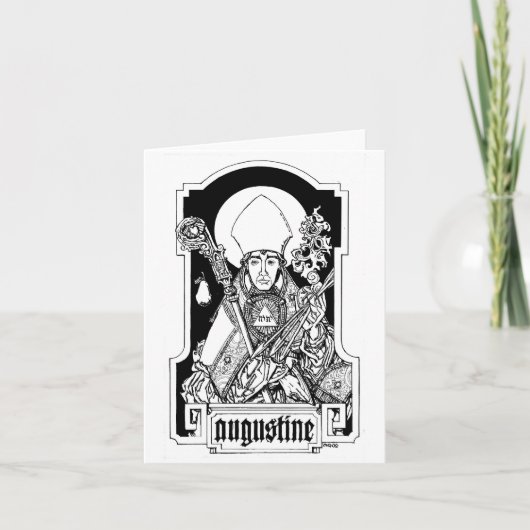 Sint-Augustinus van Hippo Notecard Kaart (Voorkant)