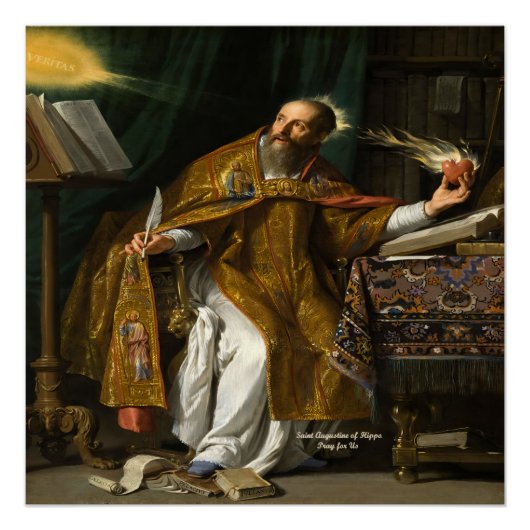 Sint Augustinus van Hippo Perfect Poster (Voorkant)