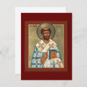 Sint-Augustinus van Hippo Prayer Kaart (Voorkant / Achterkant)