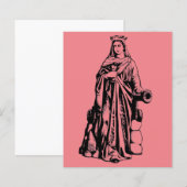 Sint Barbara de Grote Martelaar Heilige Grafische (Voorkant / Achterkant)