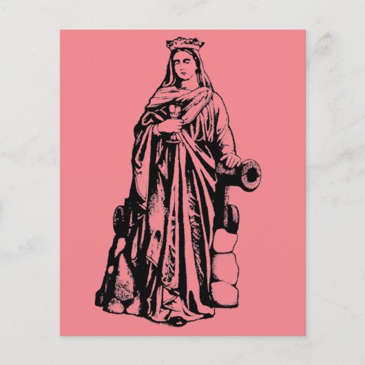 Sint Barbara de Grote Martelaar Heilige Grafische (Voorkant)