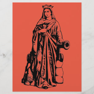 Sint Barbara de Grote Martelaar Heilige Grafische Flyer