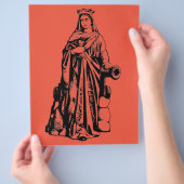 Sint Barbara de Grote Martelaar Heilige Grafische Flyer (Hand)