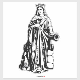 Sint Barbara de Grote Martelaar Heilige Grafische Sticker